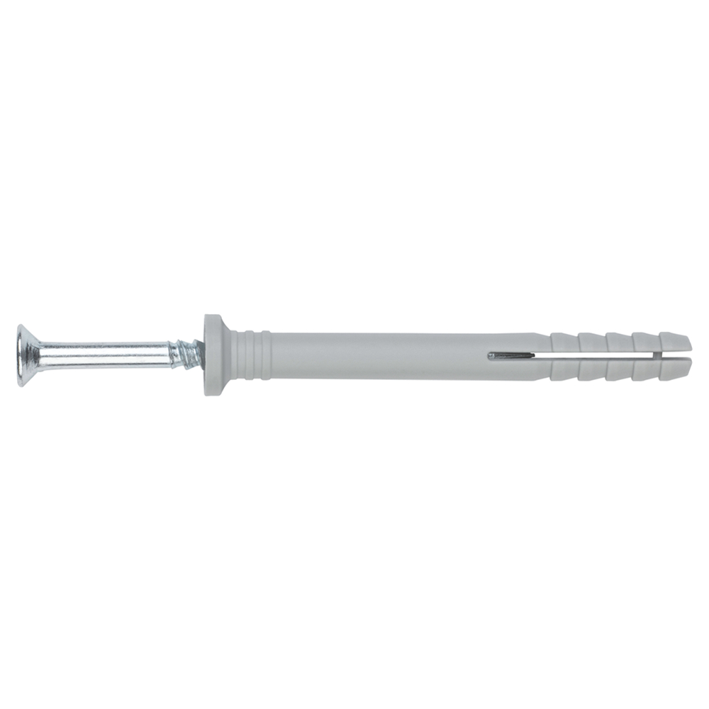 TC-CC - Polyamide 6.6 Hammerfix plug. Preassembled saw-tooth screw. 